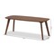 Baxton Studio Dahlia Mid-Century Walnut Finished Coffee Table 159-9735 - alternate 6